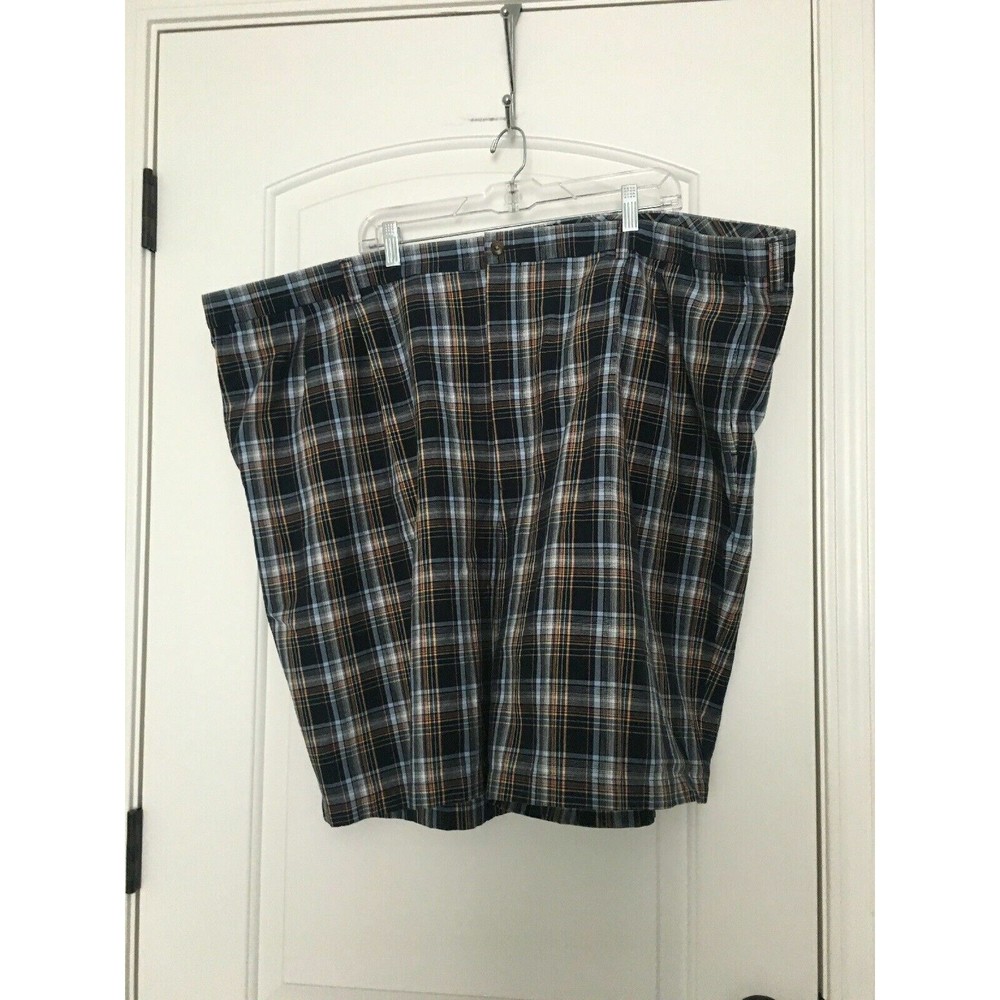 Gold Label Roundtree & Yorke Men's Plaid Shorts Pockets Casual Size 52